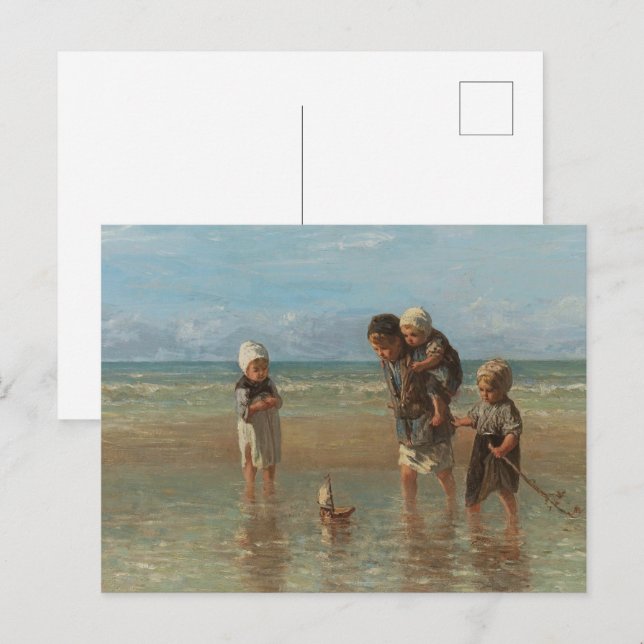 Children of the Sea, Jozef Israels  Postcard (Front/Back)
