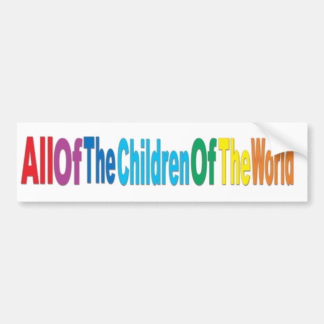 Children of the World  Bumper Sticker (Front)