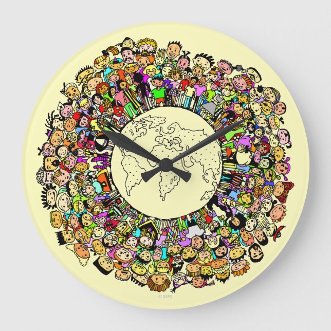 Children of the World Large Clock (Front)