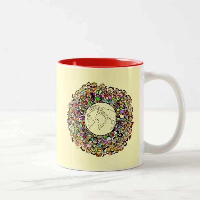 Children of the World Two-Tone Coffee Mug (Right)