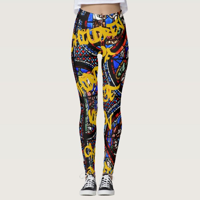 Children of Third Eye Vision - Stainedglass w/logo Leggings (Front)