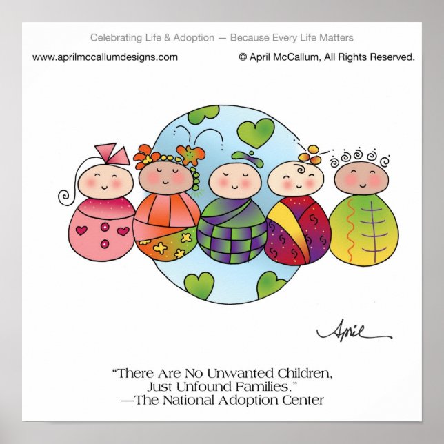 CHILDREN OF WORLD Print by April McCallum (Front)