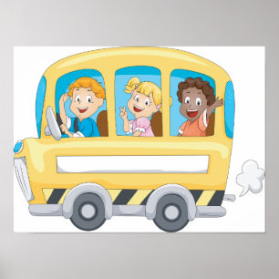 Children On A School Bus Poster