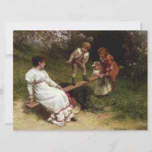 Children on a Seesaw (by Frederick Morgan) Card