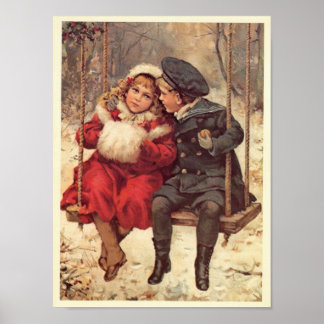 Children on a Swing Poster