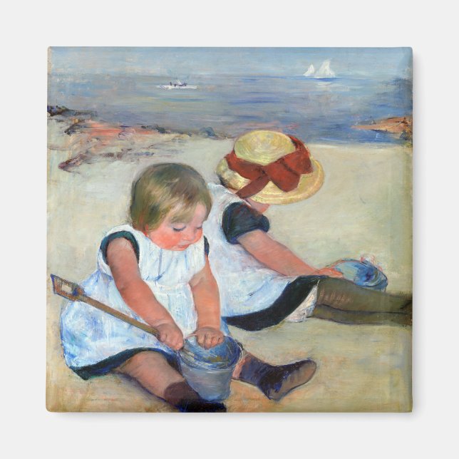 Children on the Beach, Cassatt Magnet (Front)