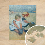 Children on the Beach | Mary Cassatt Jigsaw Puzzle<br><div class="desc">Children on the Beach (1884) by American impressionist artist Mary Cassatt. Original artwork is an oil painting on canvas depicting a portrait of 2 young girls sitting at the beach. 

Use the design tools to add custom text or personalise the image.</div>