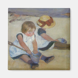Children on The Beach, Mary Cassatt Magnet