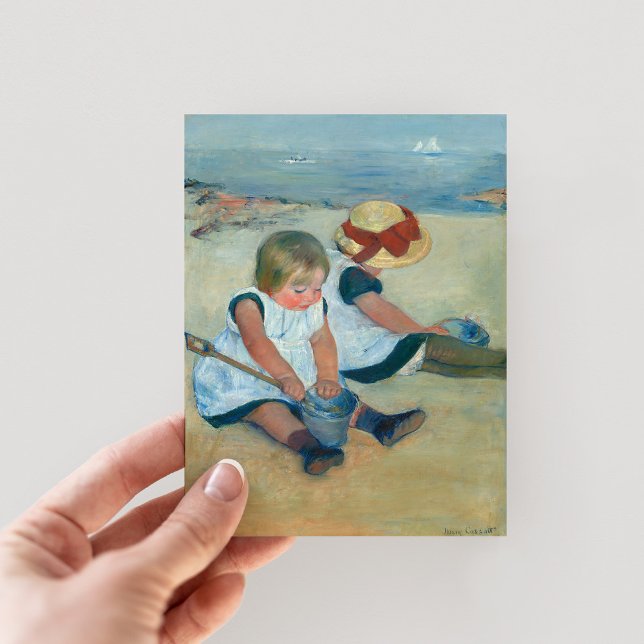 Children on the Beach | Mary Cassatt Postcard (Creator Uploaded)