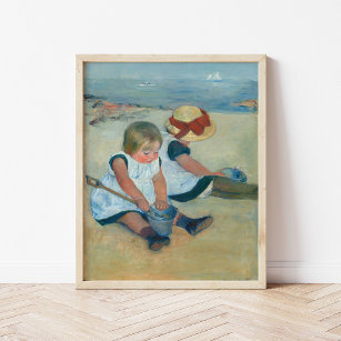 Children on the Beach   Mary Cassatt Poster