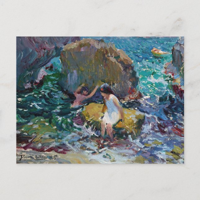 Children on the Shore, Jávea | Joaquín Sorolla Postcard (Front)