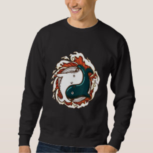 Children Orcas Whale Orca Yin And Yang Animal Moti Sweatshirt