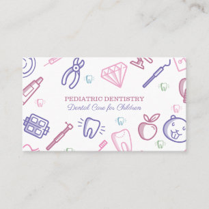 Children Paediatrics Dental Oral Care Dentistry Business Card