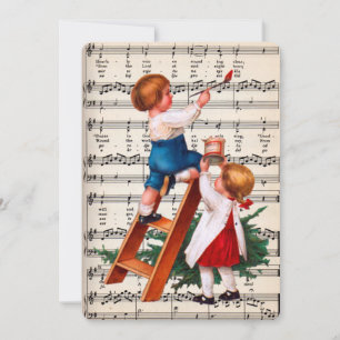Children Painting Holiday Card