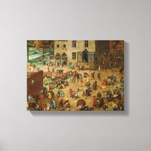 Children Playing Games (Pieter Bruegel the Elder) Canvas Print
