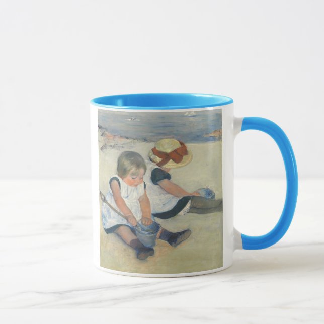 Children Playing on the Beach, 1884 Mug (Right)