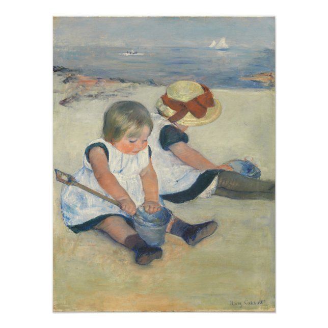 Children Playing on the Beach, 1884 Poster (Front)