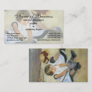 Children Playing on the Beach by Mary Cassatt Business Card