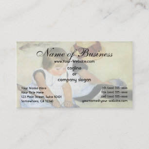 Children Playing on the Beach by Mary Cassatt Business Card