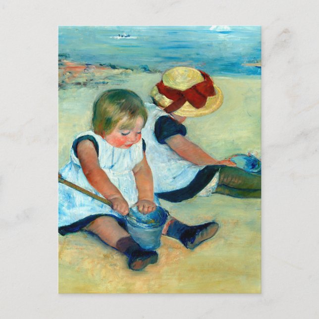 Children Playing on the Beach by Mary Cassatt Postcard (Front)