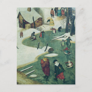 Children Playing on the Frozen River Postcard