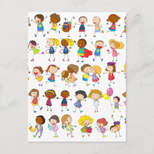 Children playing postcard
