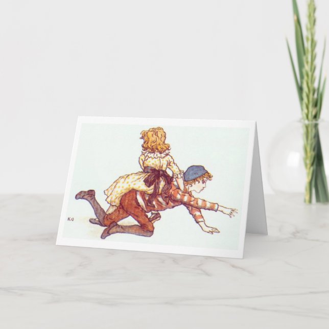 Children Playing Pretend, Greeting Card (Front)