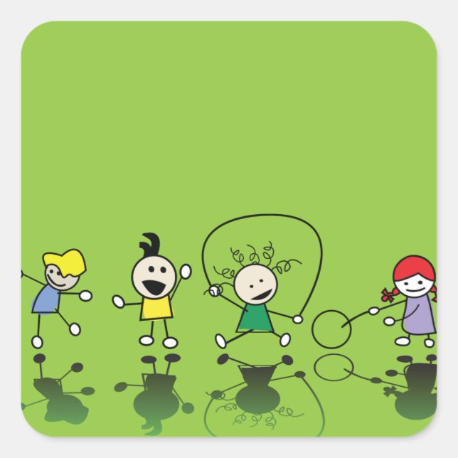 Children Playing Stickers (Front)