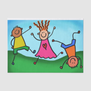 Children Playing Tissue Paper