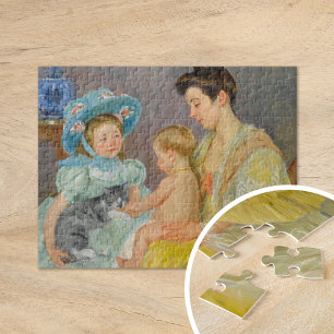 Children Playing with a Cat   Mary Cassatt Jigsaw Puzzle