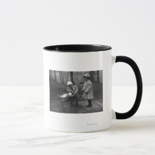 Children Playing with Campbell Kid Doll Mug