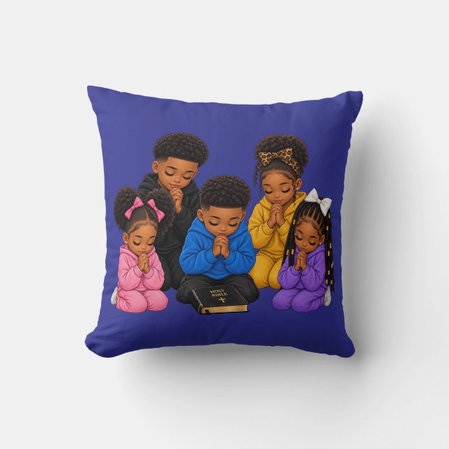 Children praying  cushion (Front)