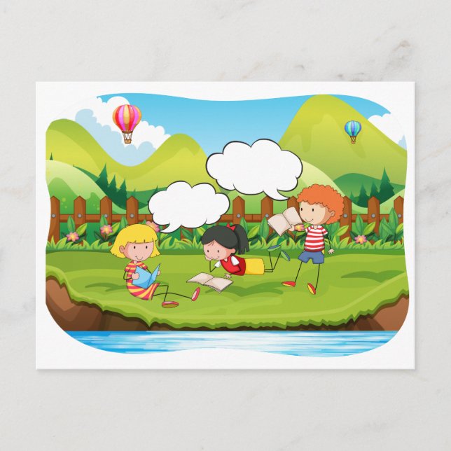 Children reading postcard (Front)