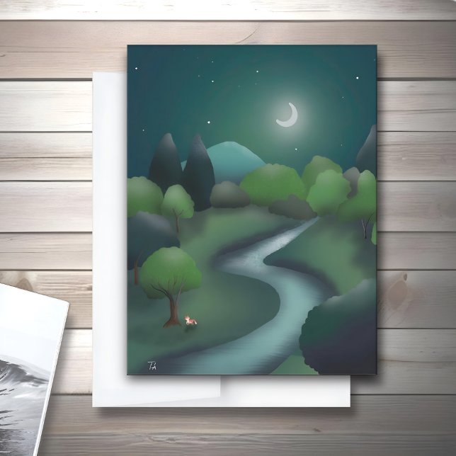 Children’s Fantasy Book Illustration Blank Card (Hand-painted Greeting Card)