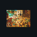 Children’s Games by Pieter Bruegel the Elder 1560 Canvas Print<br><div class="desc">Artist	
Pieter Bruegel the Elder  (1526/1530–1569)
Title	
Children’s Games
Object type	painting
Genre	genre art
Date	1560
Medium	Oil on Wood
Collection	
Kunsthistorisches Museum</div>