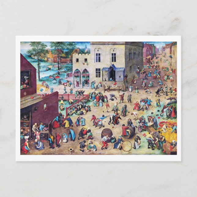 Children’s Games, Pieter Bruegel Postcard (Front)