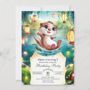 Children’s Magical Otter Birthday Invitation