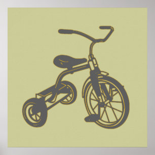 Children’s Tricycle Graphic Poster