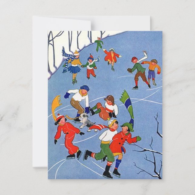 CHILDREN SKATING PARTY INVITATION ~ BIRTHDAY OR (Front)