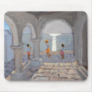 Children Skipping Greek Islands 2008 Mouse Pad