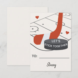 Children Valentine Hockey "Let's Stick Together"