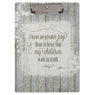Children Walk in Truth - 3 John 1:4 Clipboard