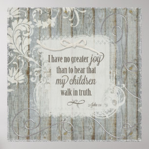 Children Walk in Truth - 3 John 1:4 Poster