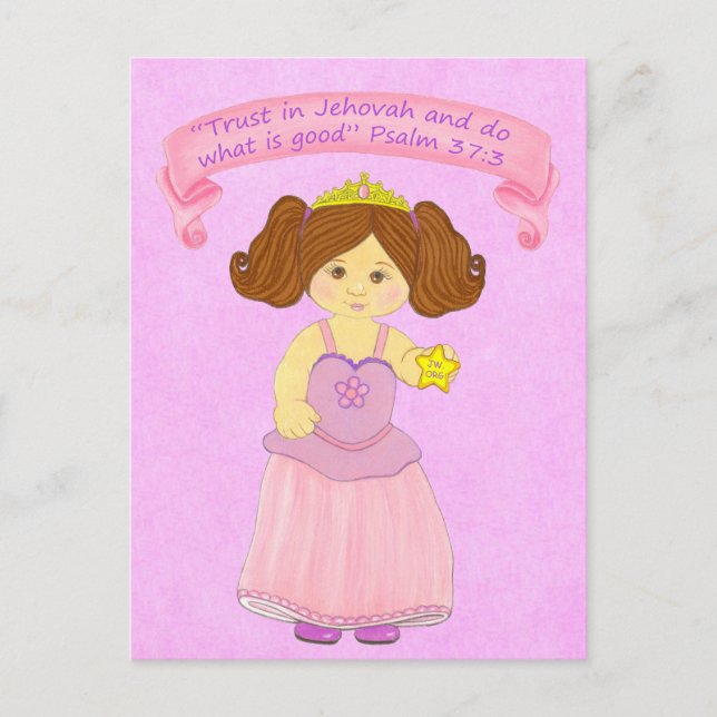 Children Walk in Truth~Princess~Scripture Postcard (Front)