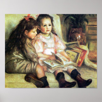 Children with Books Renoir Print