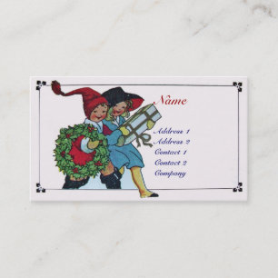 CHILDREN WITH CHRISTMAS GIFTS BUSINESS CARD