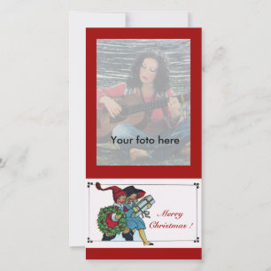 CHILDREN WITH CHRISTMAS GIFTS HOLIDAY CARD