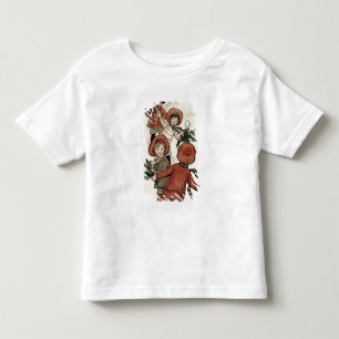 Children with Holly Throwing Snowballs Toddler T-Shirt