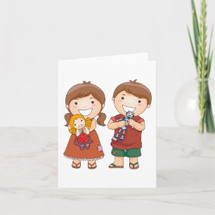 Children With Toys Card