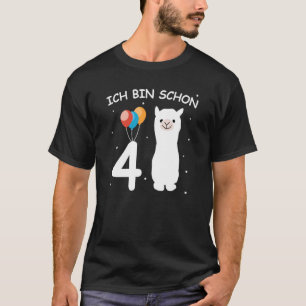 Children's 4th Birthday Girl Ich bin schon 4 Years T-Shirt